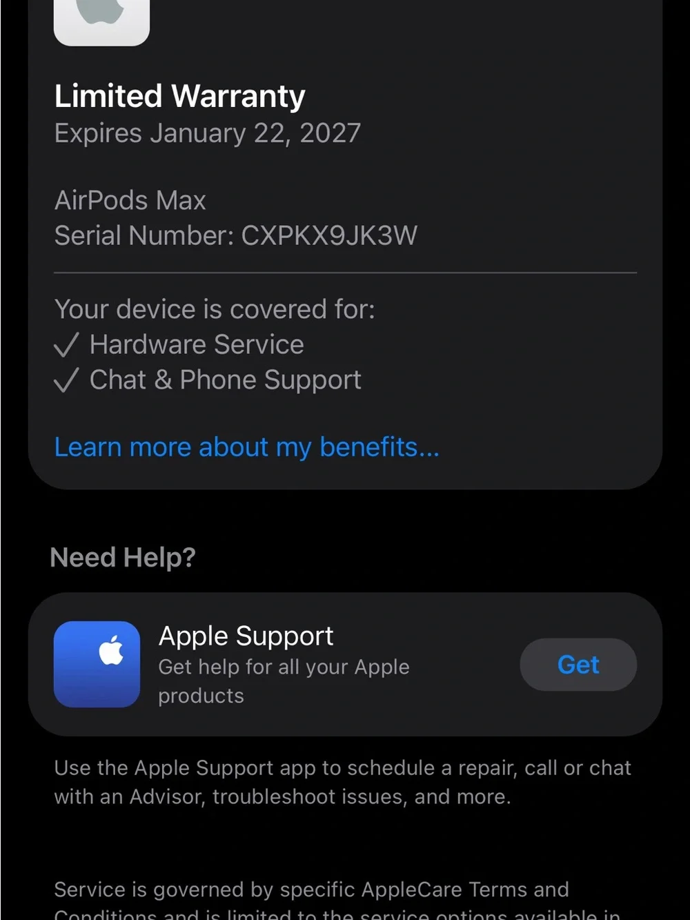Apple AirPods Max in Starlight
